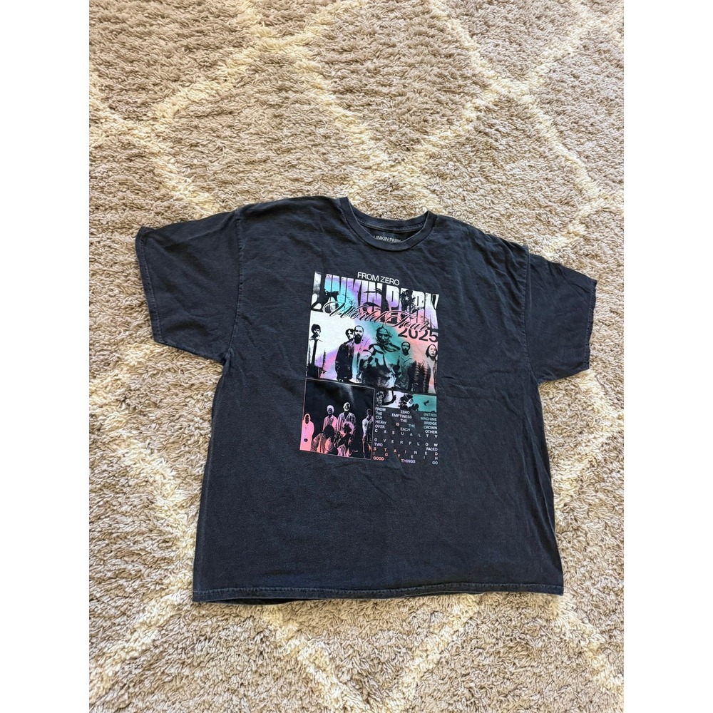 Linkin Park From Zero World Tour 2025 Graphic T-Shirt Black XL Concert Tee